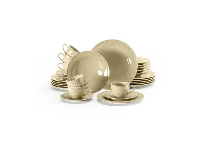 Seltmann Weiden Service de table Beat 30 pièces Beige sable