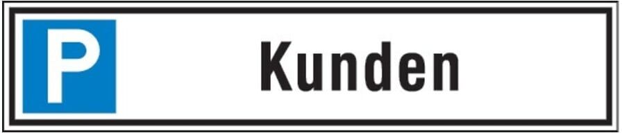 SafetyMarking Parkplatzschild Alu B520xH110 mm Kunden ; wolk (11.5531)