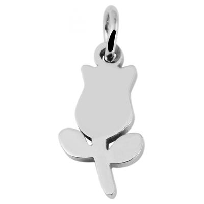 Kettenanhänger ADELIA´S "moderner Blume Anhänger aus Edelstahl", silber, Schmuckanhänger, Damen, Edelstahl, Kettenanhänger
