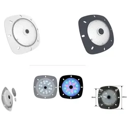 myPOOL LED-Magnet-Scheinwerfer-Gehäuse: Weiß/Licht: RBG