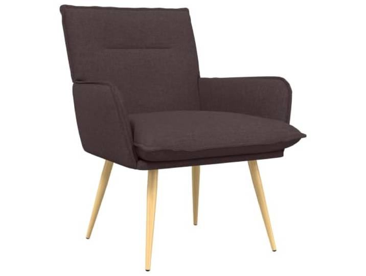 KDVXBCQJH Moderner Sessel Dunkelbraun Polstersessel mit Metallgestell Cosy Lounge Stuhl mit abnehmbarem Kissen und weichem Stoffbezug für Ihr Wohnzimmer, Schlafzimmer oder Leseecke.
