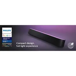 PHILIPS Hue White and Color Ambiance Play Lightbar Einzelpack, dimmbar, bis zu 16 Millionen Farben, schwarze LED Tischleuchte mehrfarbig, warmweiß, kaltweiß