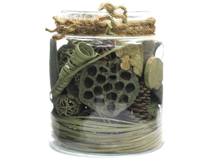 Kayoom Dekoglas, Grün, Glas, Naturmaterialien, zylindrisch, 18x20x18 cm, zum Stellen, Dekoration, Vase, Glasvasen