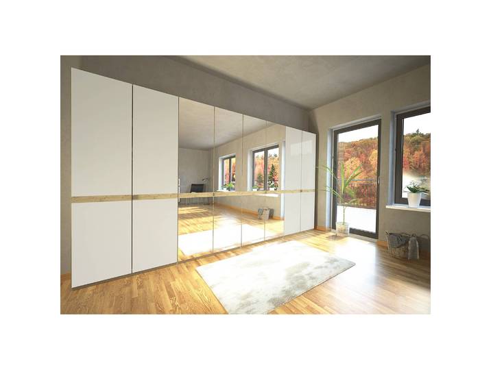 Armoire Barcelona VI 400 x 216cm Marron 4 miroir
