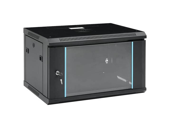 vidaXL 6U Netzwerkschrank Wandmontage 19 IP20 600x450x350 mm