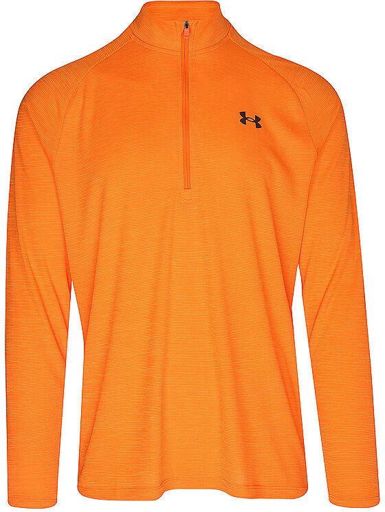 UNDER ARMOUR Herren Fitnessshirt UA Tech Textured ½ Zip orange   S M