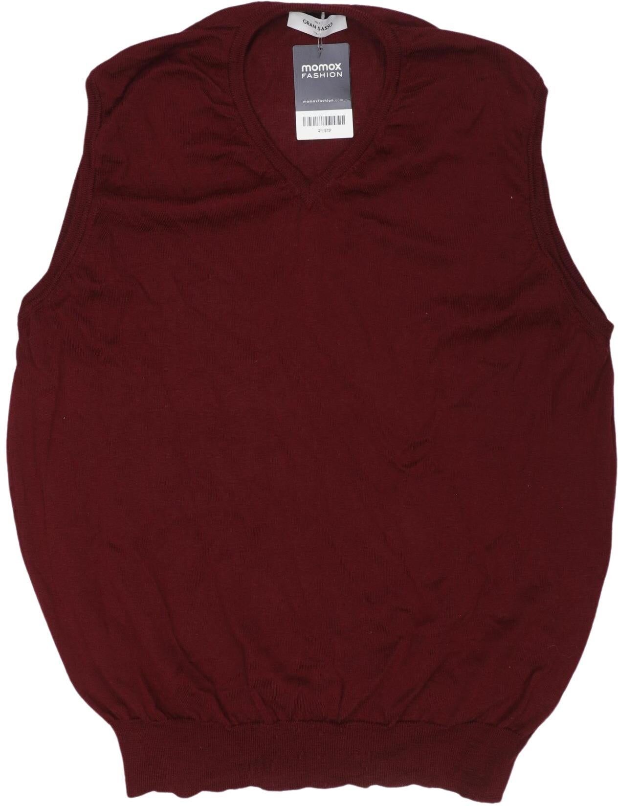 Gran Sasso Herren Pullover, Bordeaux, Gr. EU 56, Schurwolle - Second Hand