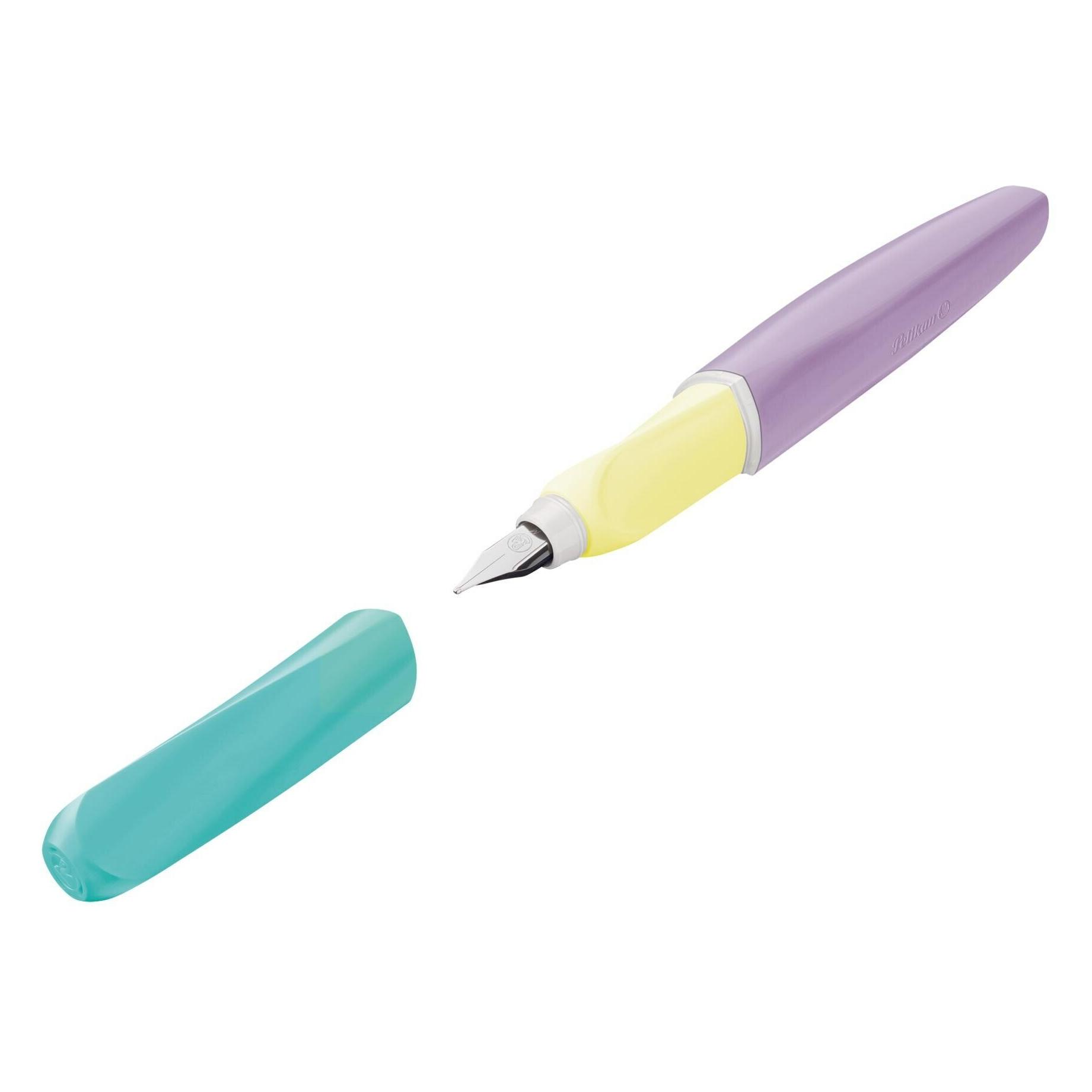 Pelikan Füllhalter (Patronenfüllsystem) Twist Color Blocking Füller für Rechts- und Linkshänder, li (1x) (826228)