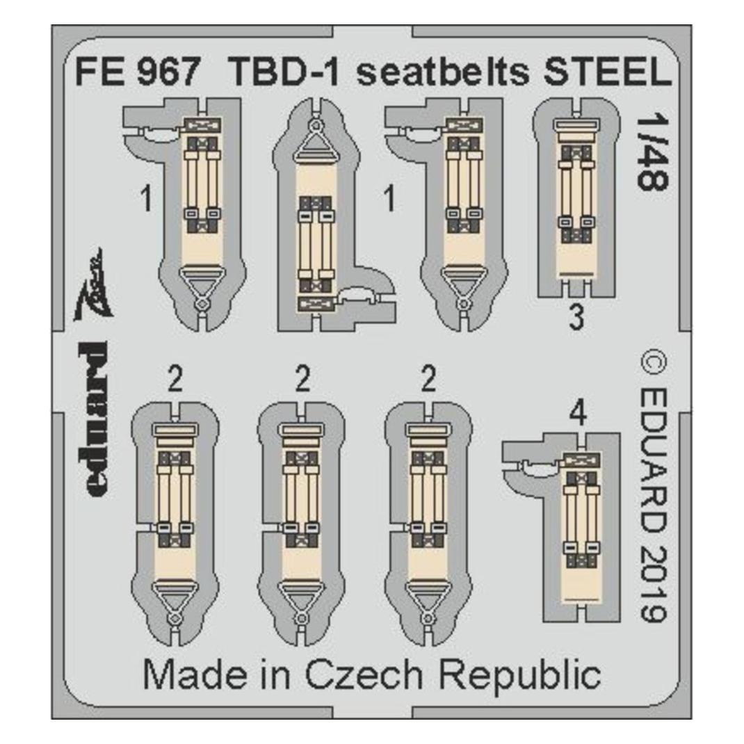 Eduard TBD-1 seatbelts STEEL f.Great WAll Hobby (FE967)