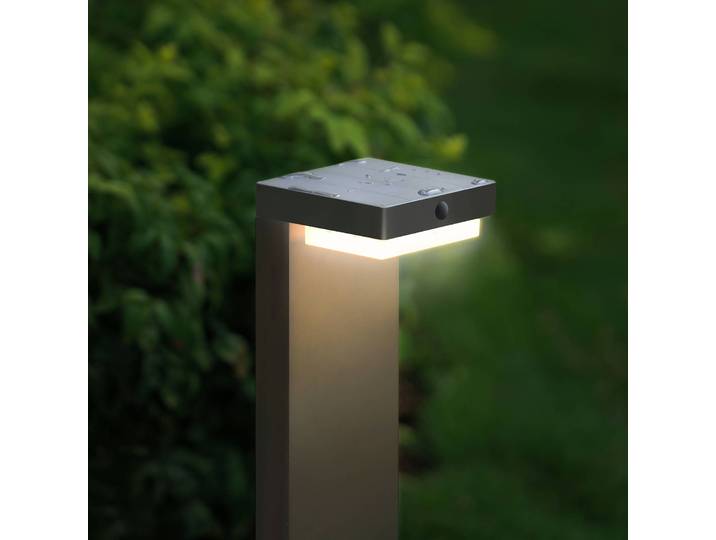 LED tuinpadverlichting met bewegingssensor 800104, zwart, Aluminium, LED buitenlamp