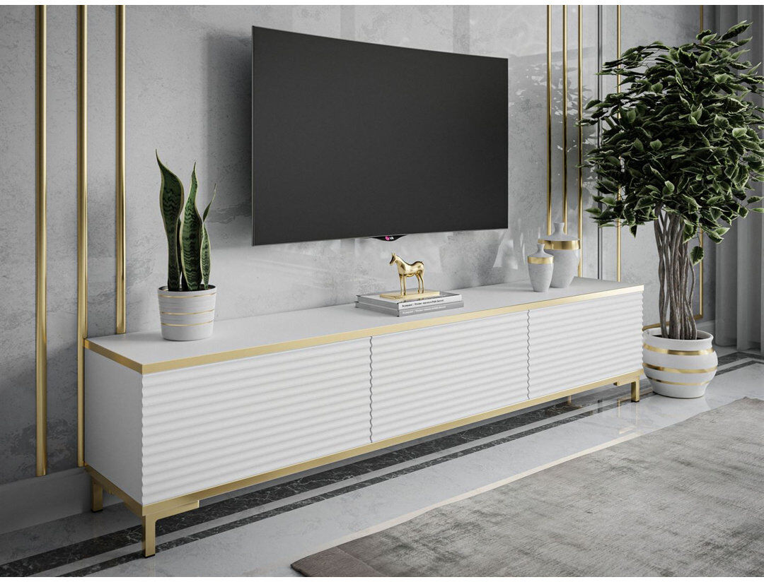 Canora Grey Ameina TV Stand for TVs up to 65" White 65"
