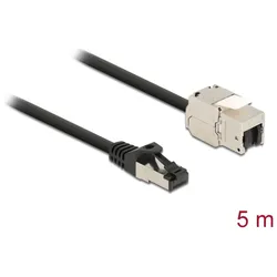DELOCK Kabel RJ45 Stecker zu Keystone Modul RJ45 Buchse 5m