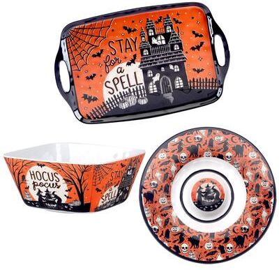 "Certified International Hocus Pocus Melamine 3pc Serving Set - 19"" x 12"" x 1.25"""