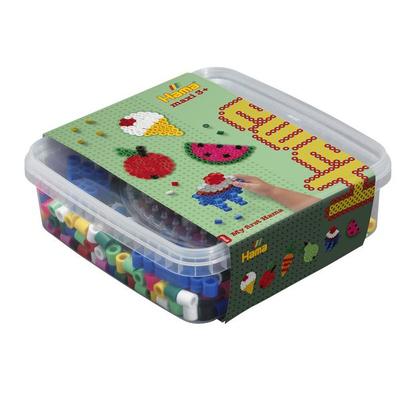 Hama® Bügelperlen Maxi - Essensbox - 1 Stiftplatte Kreis, 600 Perlen.