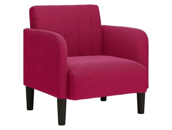 Sofa Armlehnstuhl Wein Rot 54 cm Samt Wein Rot Samt, 54 cm hoch, Sperrholzrahmen, Schaumstoff und Feder, für Wohnzimmer und Schlafzimmer