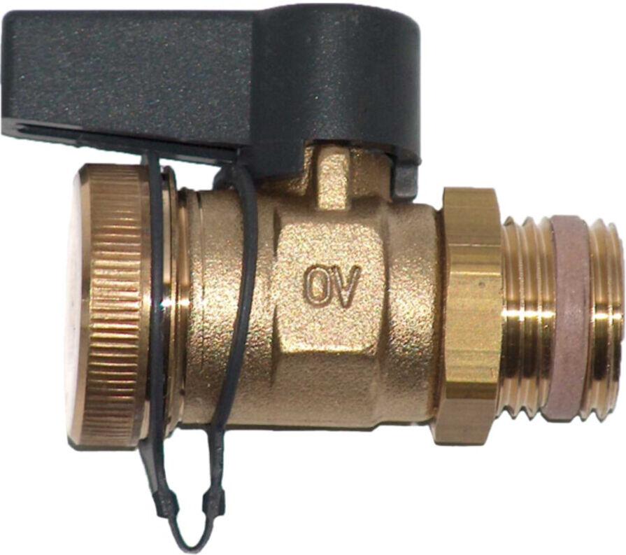 Oventrop Kugelhahn Optiflex DN 15, AG, mit Verschlusskappe, Messing (1033414)