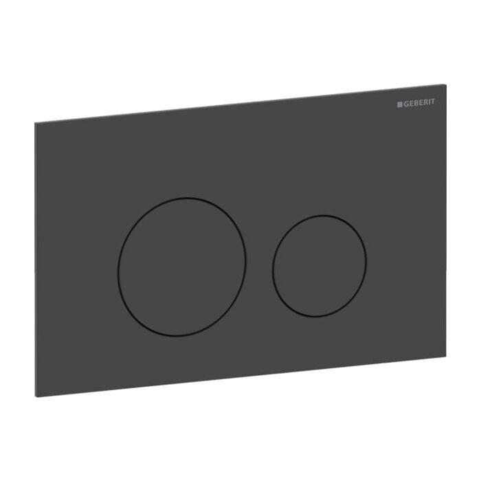 Geberit Sigma 40 Round Betätigungsplatte 115628141 Round, schwarz matt / easy-to-clean-beschichtet, für 2-Mengen-Spülung, Round