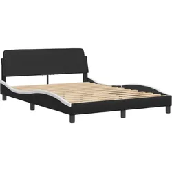 vidaXL Bettgestell ohne Matratze "Zadar" Schwarz und Weiß 140x190 cm
