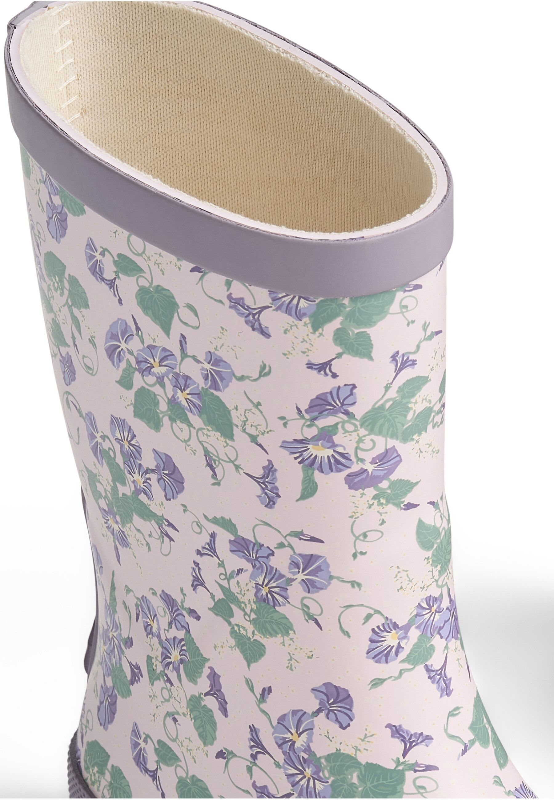 Stiefel WHEAT "WHEAT Rubber Boot Muddy", Mädchen, Gr. 25, lila (lila petunias), Gummi, Schuhe Stiefel