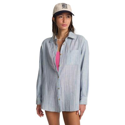 Langarmshirt BILLABONG "Wanderer", Damen, Gr. S, blau (twilight blau), Obermaterial: 100% Walkfrottier;, Shirts Langarmshirt