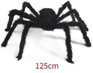 Uplifted Finds Extra Large Plush Black Spider Outdoor Home Bar Haunted House Horror Decoration 125cm