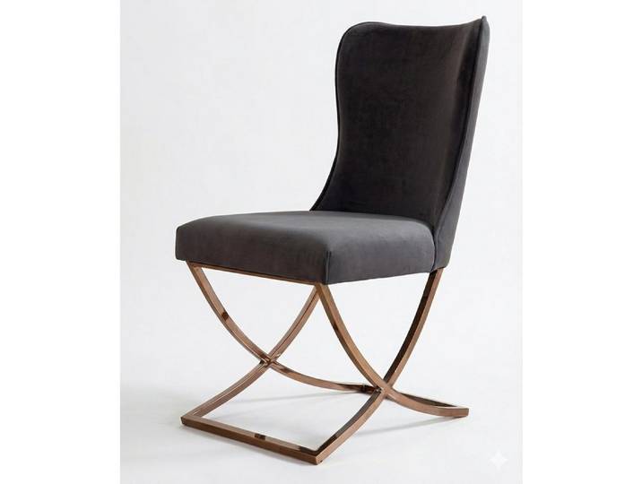 JVmoebel Esszimmerstuhl Esszimmerstuhl Stil modern Farbe schwarz Metall weich Küchenmöbel, Made in Europa