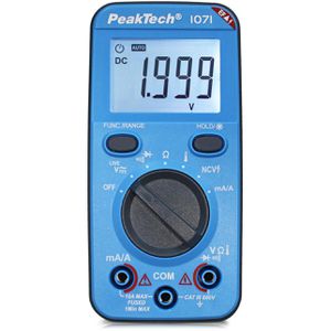 PeakTech Multimeter P 1071, digital, RMS, CAT III 600 V, 2000 Counts, NCV & Auto-Range