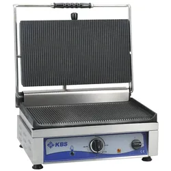 KBS Gastrotechnik Kontaktgrill Grillfläche 36x27 cm oben & unten gerillt 1 Heizzone