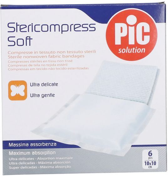 Pic Stericompress Soft Compresse di Garza 10x10 cm 6 Pezzi
