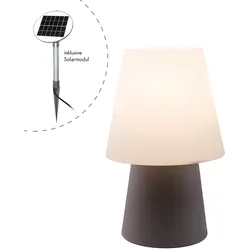 8 seasons design Solar LED-Tischleuchte No. 1, 60 cm, taupe