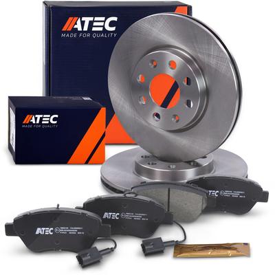 Atec Bremsscheiben + Bremsbeläge Vorderachse Belüftet [Hersteller-Nr. 40576300] für Fiat