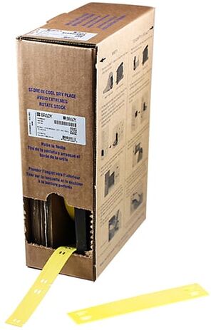 Brady BM-10x60-7643-YL etiquetas de poliuretano amarelas 10 mm x 60 mm