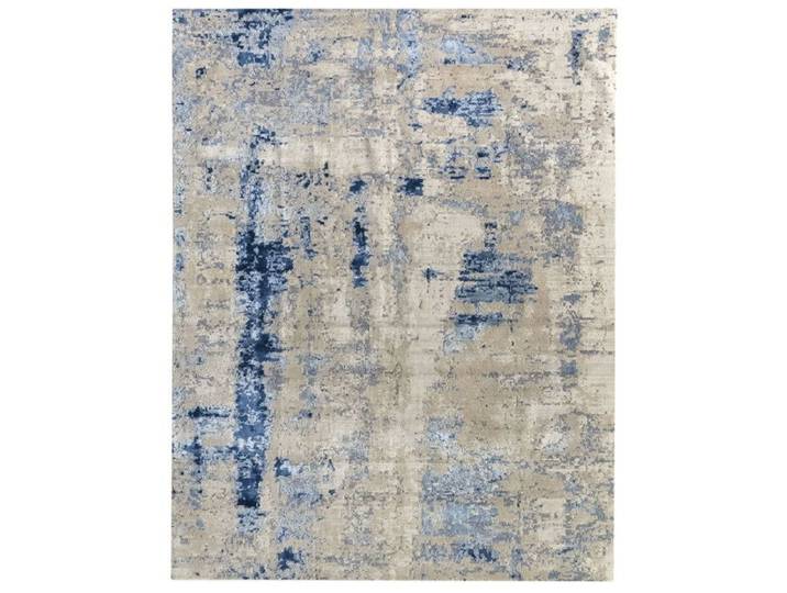 Tapis Contemporain en Laine Alpes HAMID Tapis Doux Moderne ( Beige Bleu 350 x 250 cm )