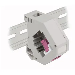 Delock Hutschienenadapter mit Keystone LC Duplex Buchse zu LC Duplex Buchse violett