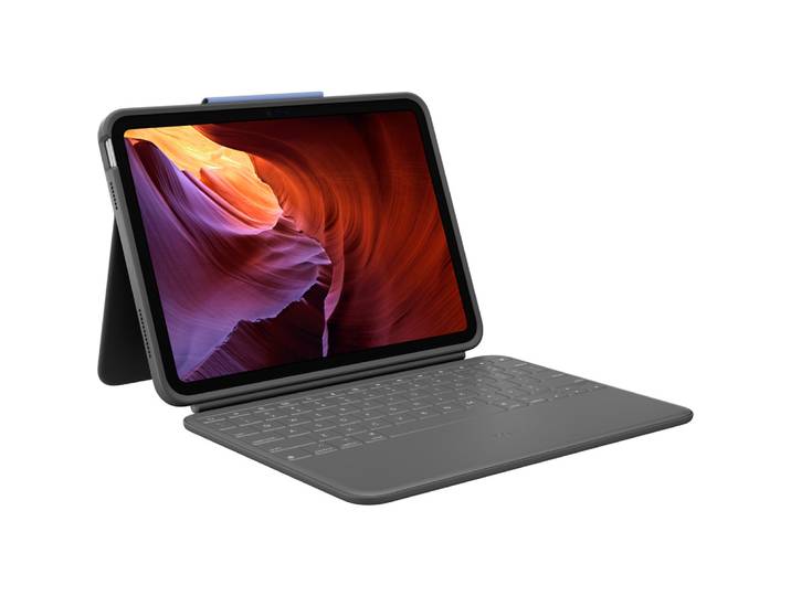 Logitech Rugged Folio, AZERTY, Français, 1,8 cm, 1,2 mm, Apple, iPad (10th gen) Model: A2696, A2757, A2777 920-011201