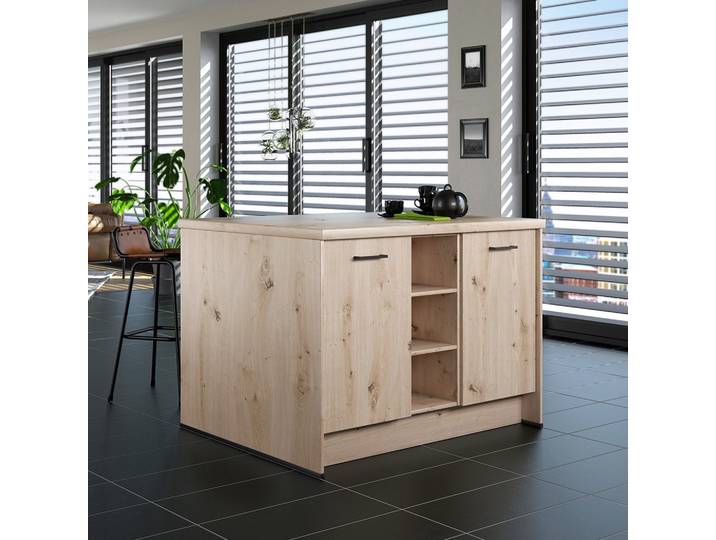 Kücheninsel IP2200 o. Geräte Eichefarben