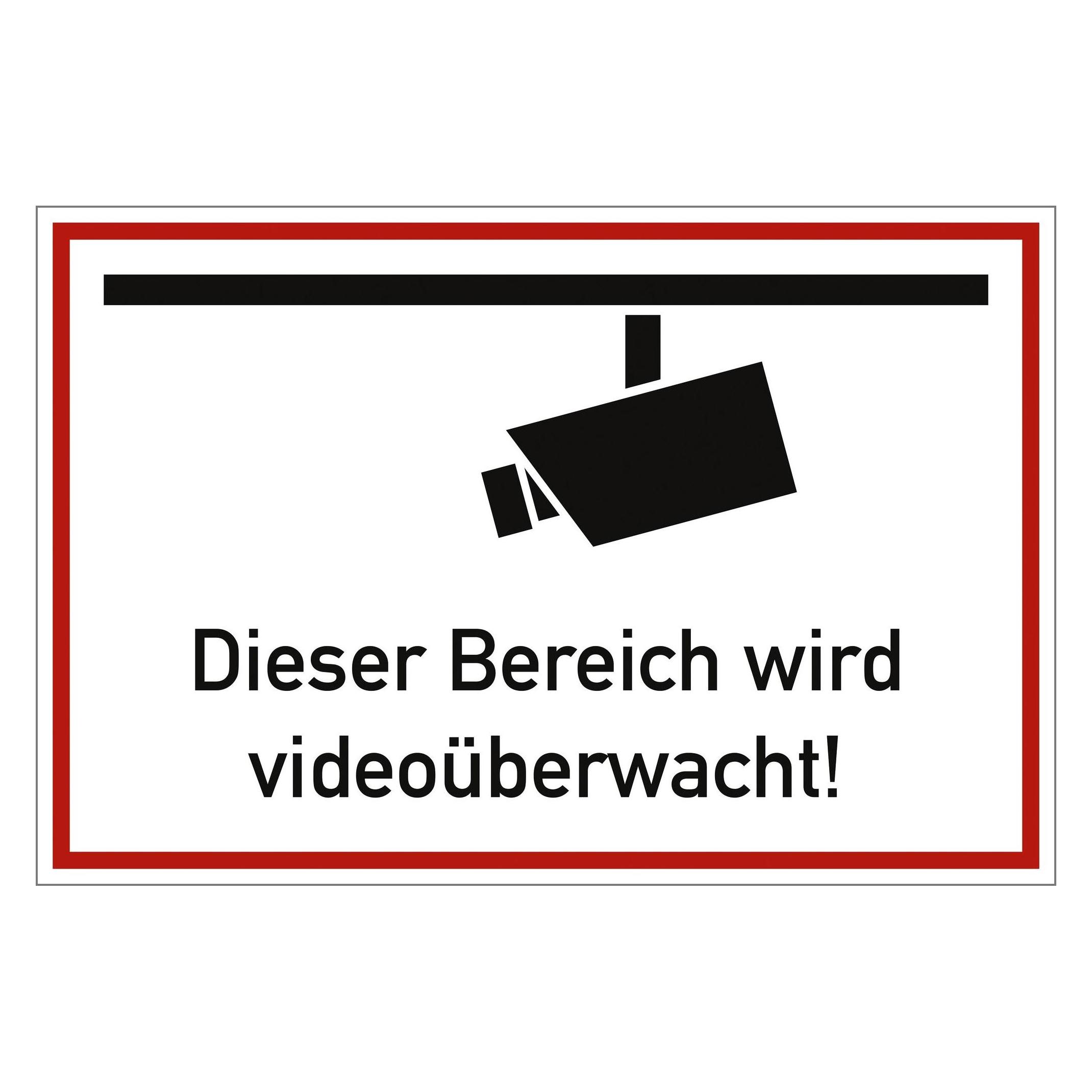 HP Autozubehör Hinweiszeichen Videoüberwacht (8076K)