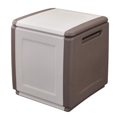 Aufbewahrungsbox 130L Beige/Taupe 54 x 53 x H57cm Polypropylen-Tragegriffe INTEC