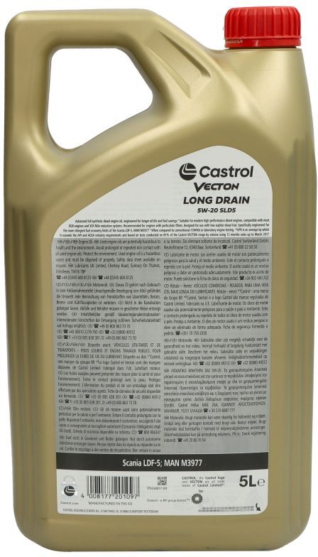 Moottoriöljy Castrol 161a43 Vecton 5w20 5l