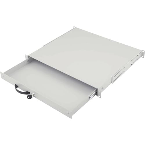 Digitus 19 inch afsluitbaar toetsenbordvak 1HE grijs