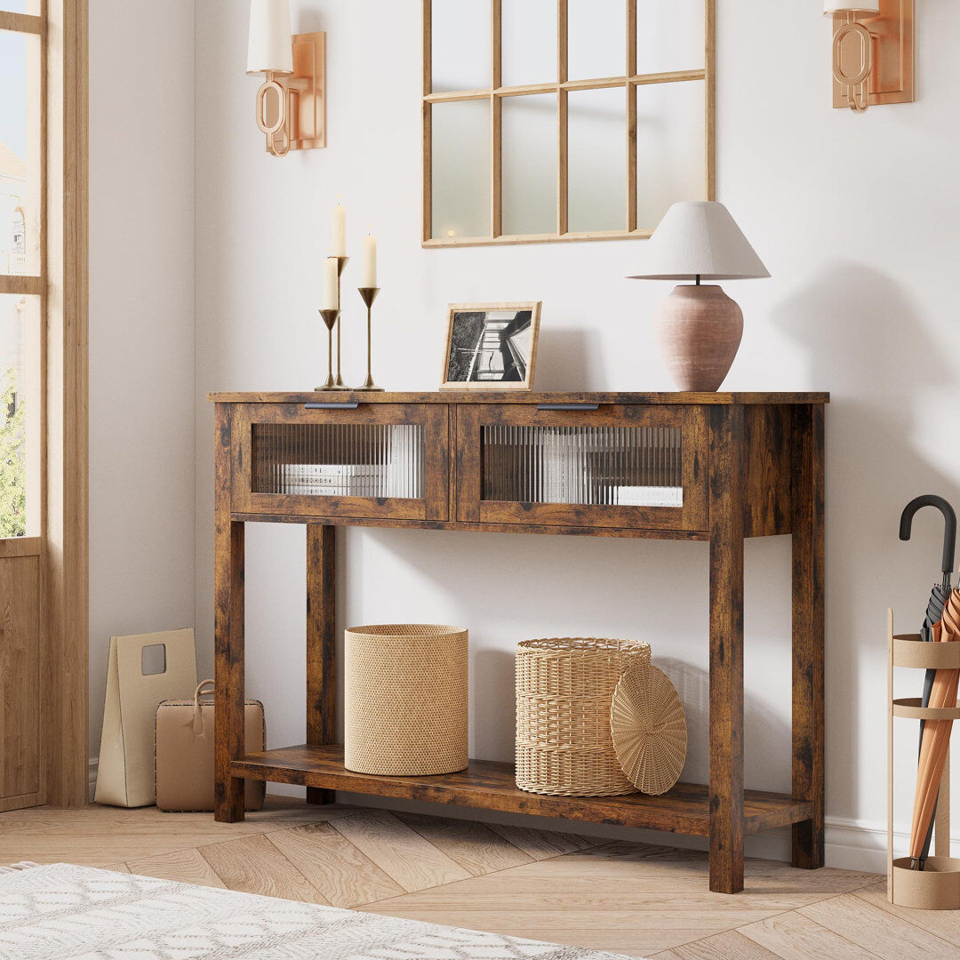 Blue Elephant 110cm Console Table Brown 79.8cm H X 110cm W X 30cm D