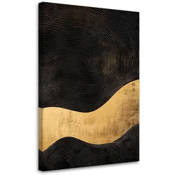 LEINWANDBILD Abstraktion Goldene Welle Glamour 70x100cm