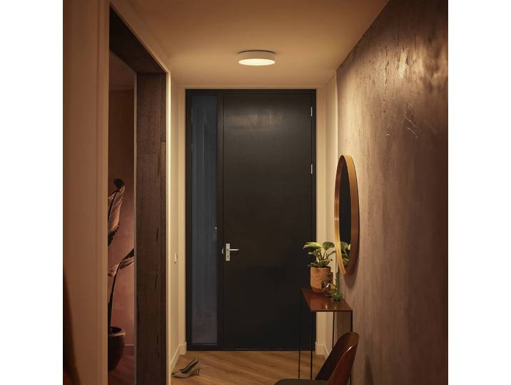 Philips Hue Smart Home Deckenleuchte Hue, dimmbar, weiß / opal, für Wohn- / Esszimmer, Metall, Modern