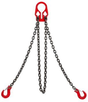 Garvee Lifting Chains with Adjuster Hooks, 5/16 Inch x 10 ft, 7000lbs / 3.18 Tons, Chain Slings for Engine Hoist 2 Legs