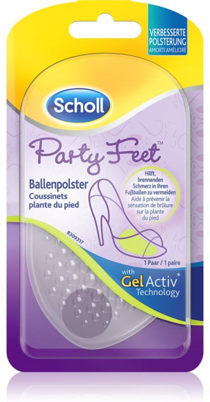 Scholl GelActiv Party Feet coussinets d’hydrogel pieds et chaussures 1 une paire de