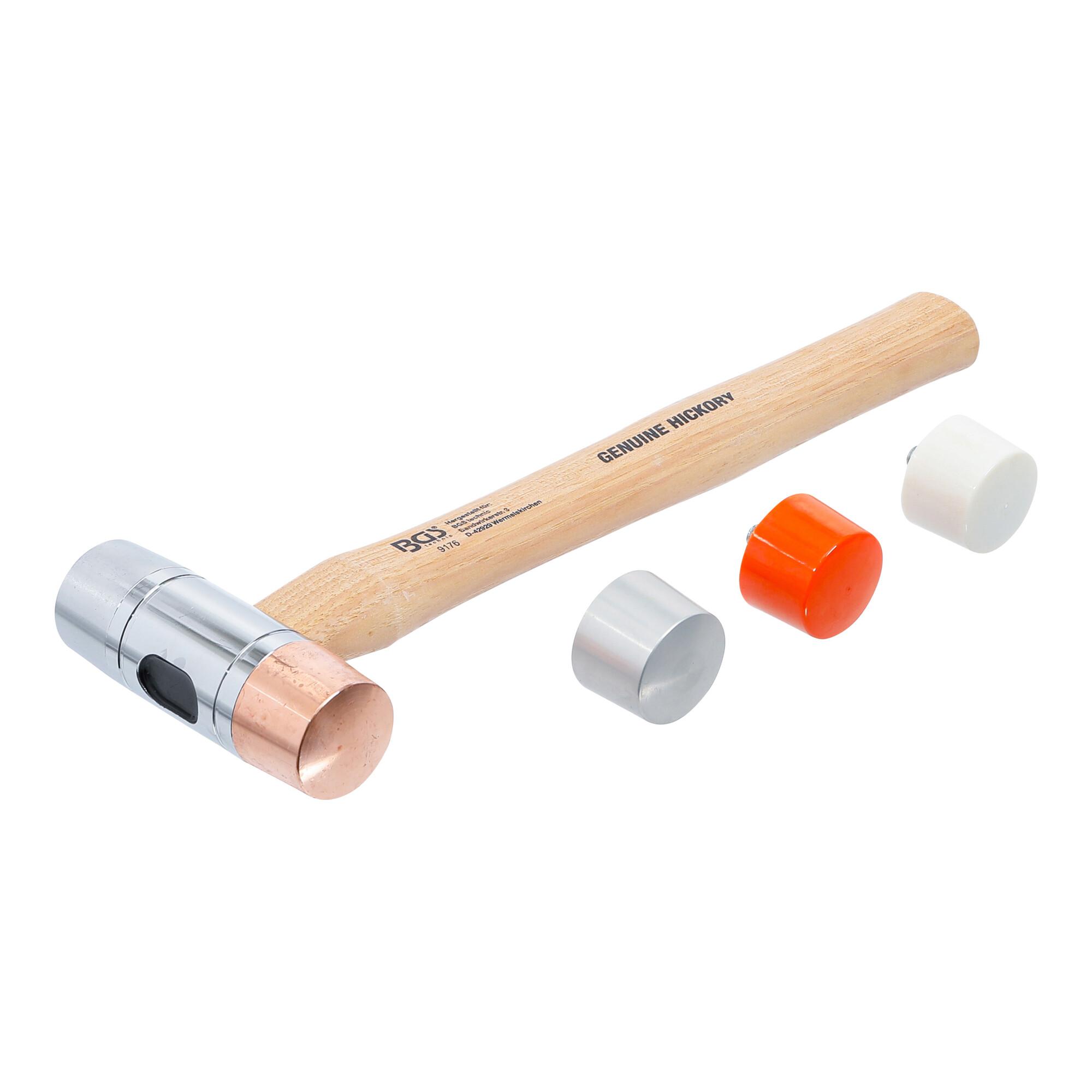 BGS Wechselkopf-Hammer 9176, Hickory-Stiel, Ø 35 mm ; BGS technic)