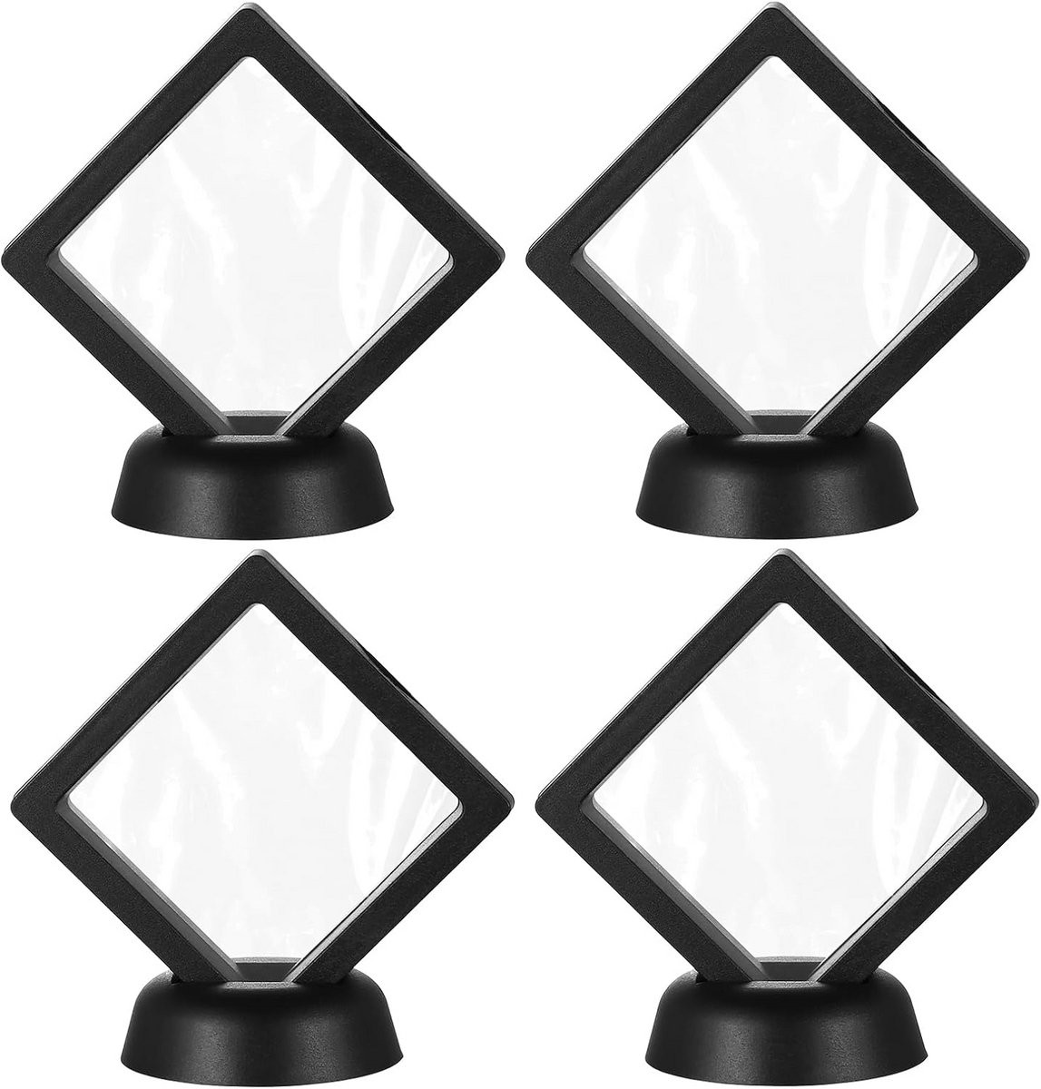 4 Stuks 3D Zwevende Display Frames voor Sieraden, Munten en Collecties