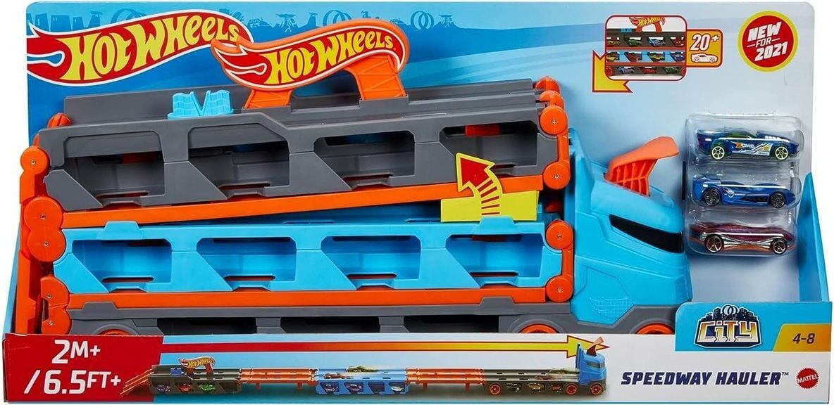 Mattel Hot Wheels City HGH33 voertuig en baan set, multicolor