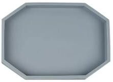 Inspire Select Octagonal Silicone Decorative Tray Non Slip Organizer For Kitchen, Bathroom & Living Room Storage gray xl