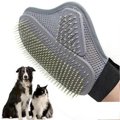 PRiME Gentle Pet Grooming Glove For Cat And Dog Hair Removal Gentle Pet Grooming Glove For Cat And Dog Hair Removal